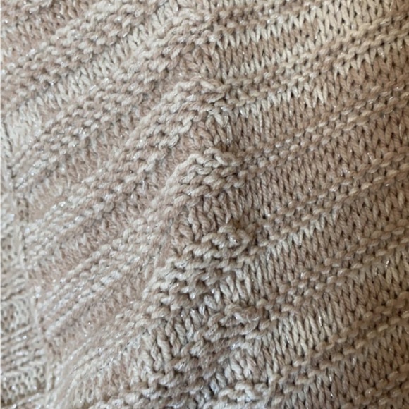 Kohls APT 9 beige sparkle cardigan - Picture 4 of 4